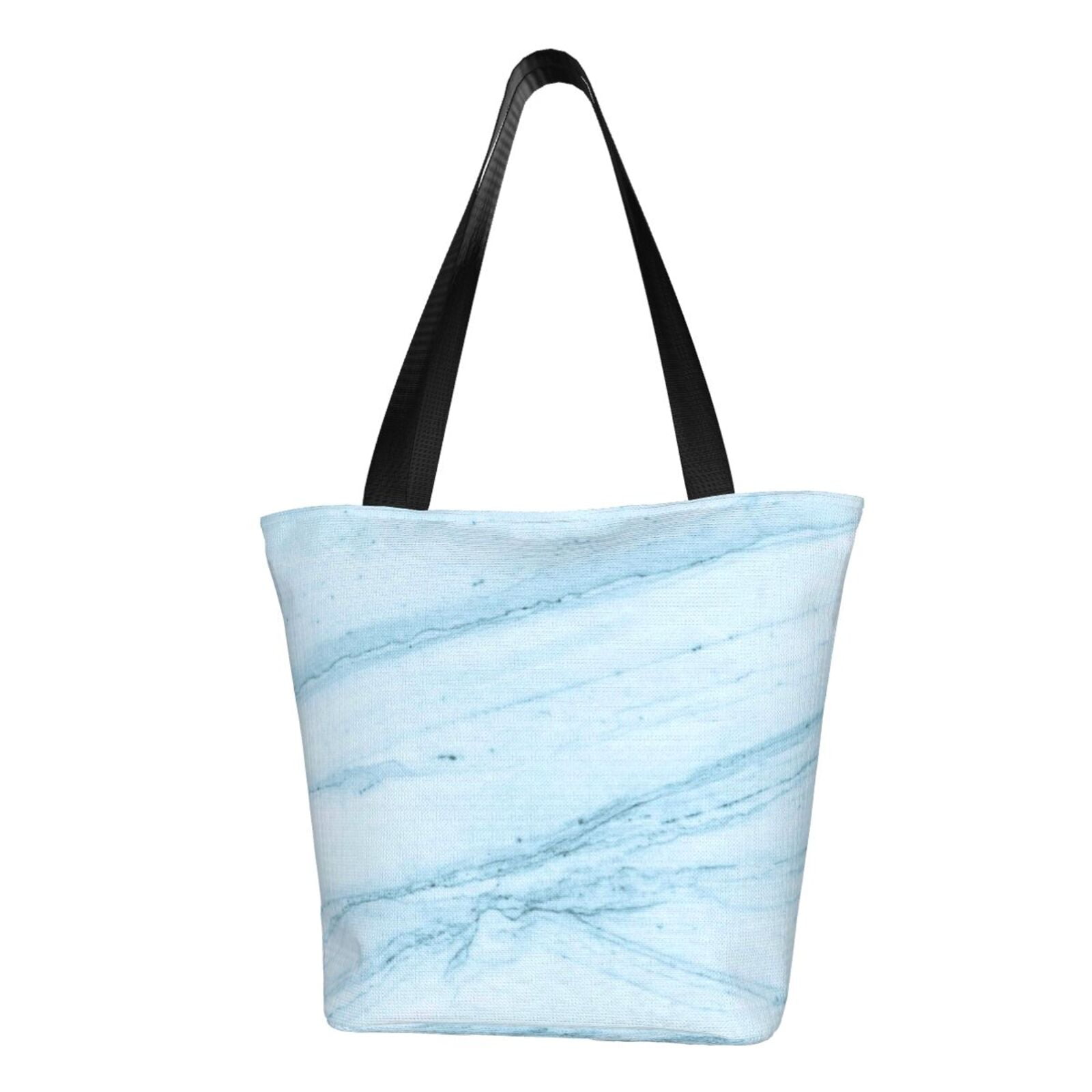 Lukts Light Blue Marble Tote Bag Shoulder Bag Women S Hobos Handbags Large Capacity Shopping Bag