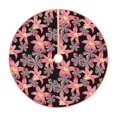 Lukts Lilies Flowers print color life Christmas Tree Skirt, Winter