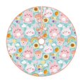 Lukts Love You Rabbit print color life Christmas Tree Skirt, Winter