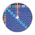 thumbnail image 1 of Lukts Multiplication Table Print Color Life Christmas Tree Skirt, Winter Holiday Tree Mat Decoration ,Can be Used as A Shawl-30", 1 of 6