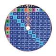 thumbnail image 1 of Lukts Multiplication Table Print Color Life Christmas Tree Skirt, Winter Holiday Tree Mat Decoration ,Can be Used as A Shawl-48", 1 of 6