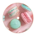 thumbnail image 1 of Lukts Pastel Macarons Delight Print Color Life Christmas Tree Skirt, Winter Holiday Tree Mat Decoration ,Can be Used as A Shawl-36", 1 of 6