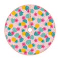 Lukts Pineapple And Leaves print color life Christmas Tree Skirt