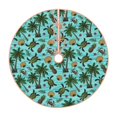 Lukts Pineapple Sea Turtle print color life Christmas Tree Skirt