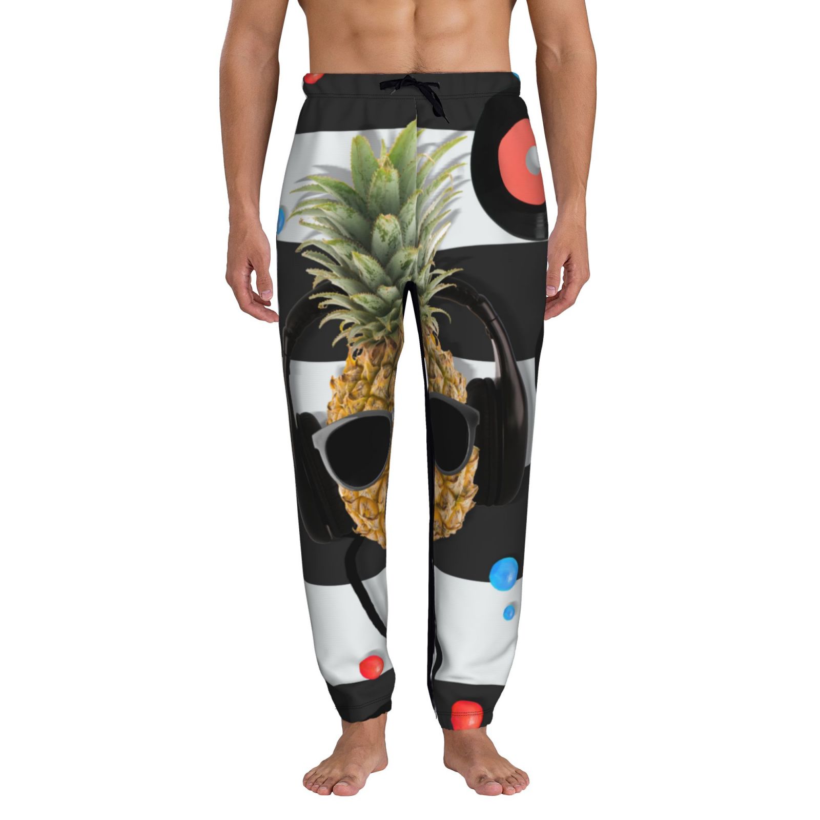 Lukts Pineapple With Black Glasses Pattern Elastic Bottom Sweatpants for Men with Pockets Relaxed Fit Joggers for Men XX Large Walmart