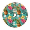 Lukts Pineapple print color life Christmas Tree Skirt, Winter Holiday