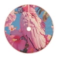 thumbnail image 1 of Lukts Pink Parrot Tropical Blossoms Print Color Life Christmas Tree Skirt, Winter Holiday Tree Mat Decoration ,Can be Used as A Shawl-, 1 of 6
