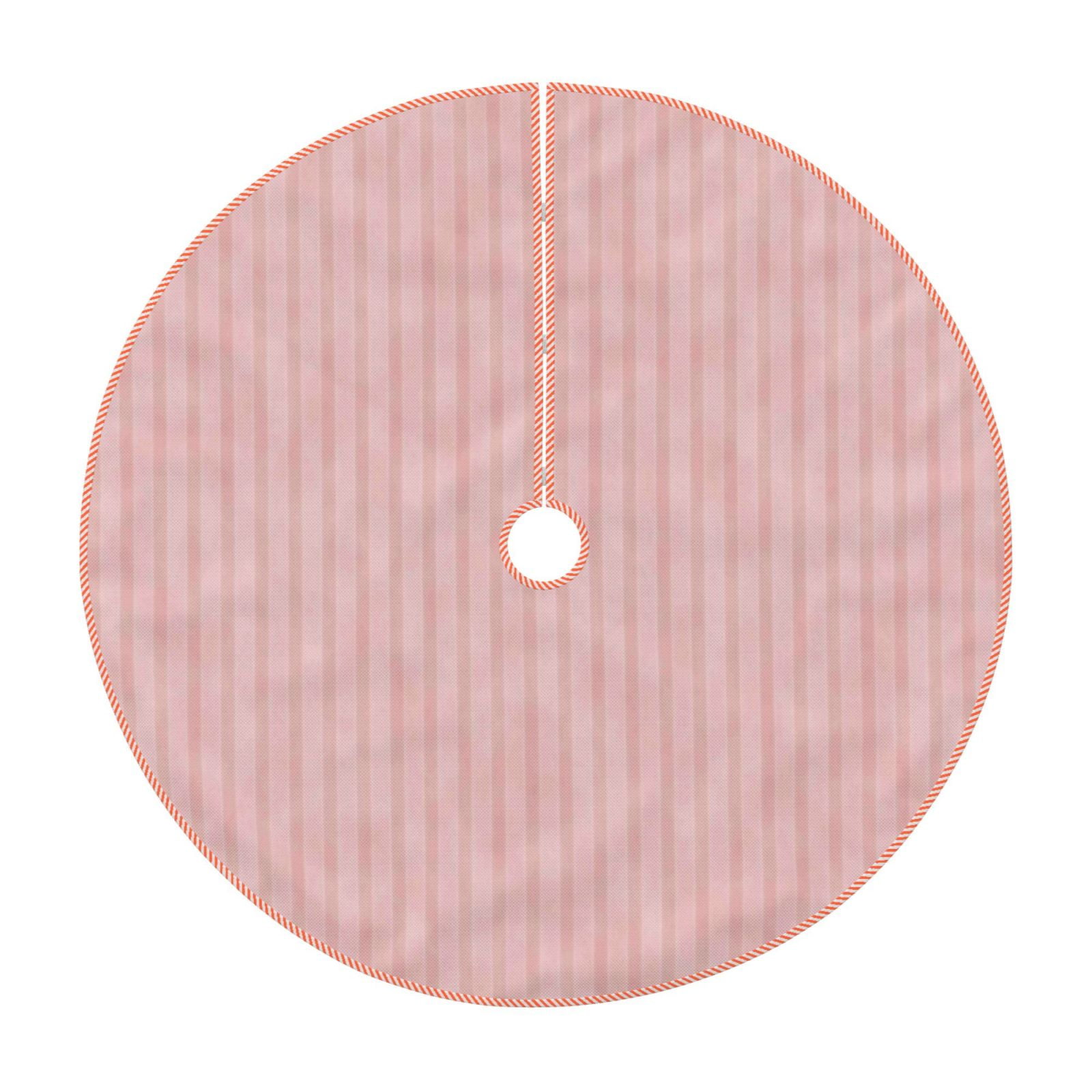 Lukts Pink Stripes print color life Christmas Tree Skirt, Winter