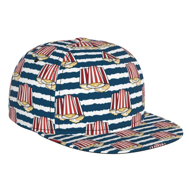 Lukts Popcorn for Flat Brim Baseball Cap, Sun Protection, UV Protection, Sweat Absorption Sports Cap, Unisex