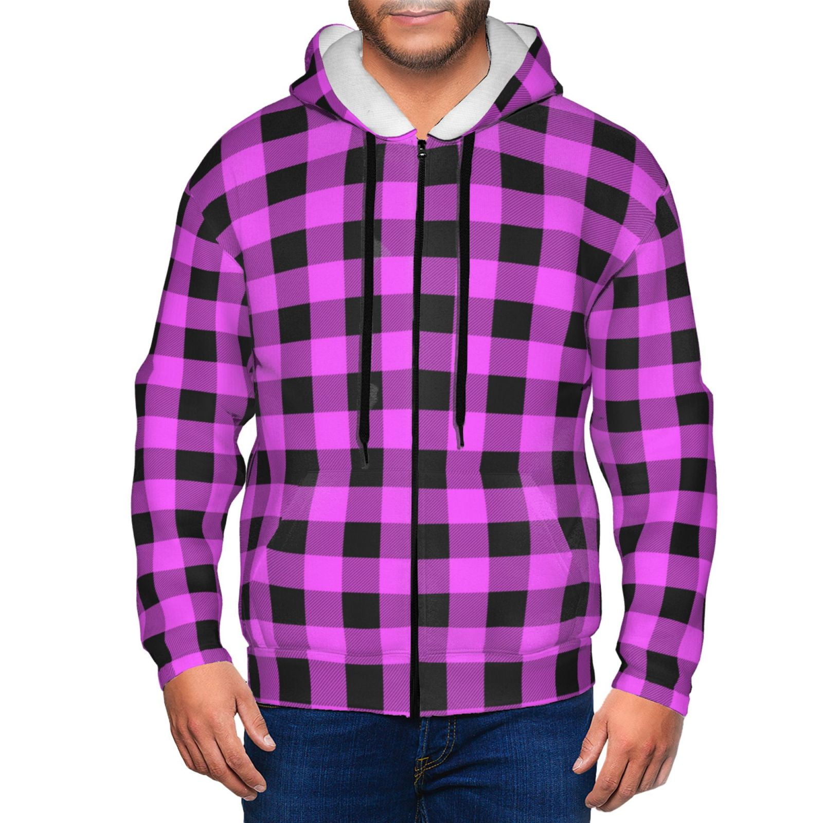 Purple checkered hoodie 2025