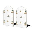 Lukts Rabbit Blowing Dandelions Print Wood Bookends,NonSkid Bookend