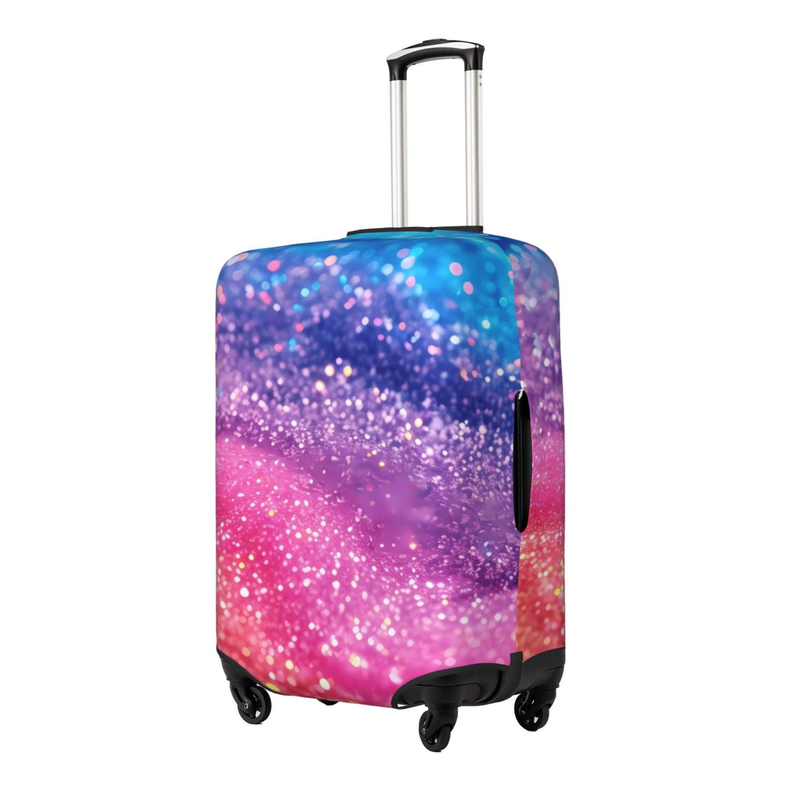 Haiem Glitter Rainbow Luggage Cover,Durable, Washable Suitcase Protector With Anti Scratch Technology Keep Your Luggage Looking New X Large