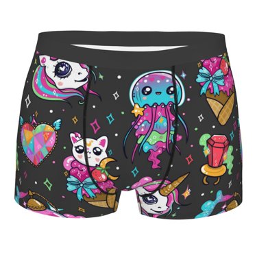 Bingfone Fun Animal With Unicorn Men'S Underwear - Casual Stretch Boxer Briefs-Medium