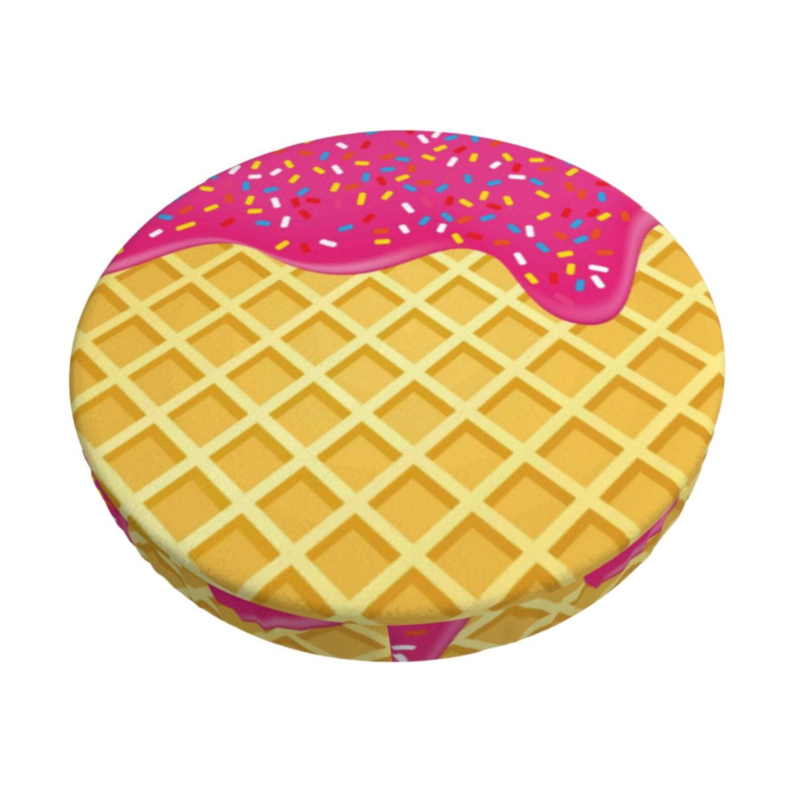 Lukts Red Ice Cream Bar Stool Covers 12"14" Round CreaseResistant