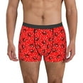 Lukts Red Ladybugs On White Dotted Pattern Men's Underwear Covered