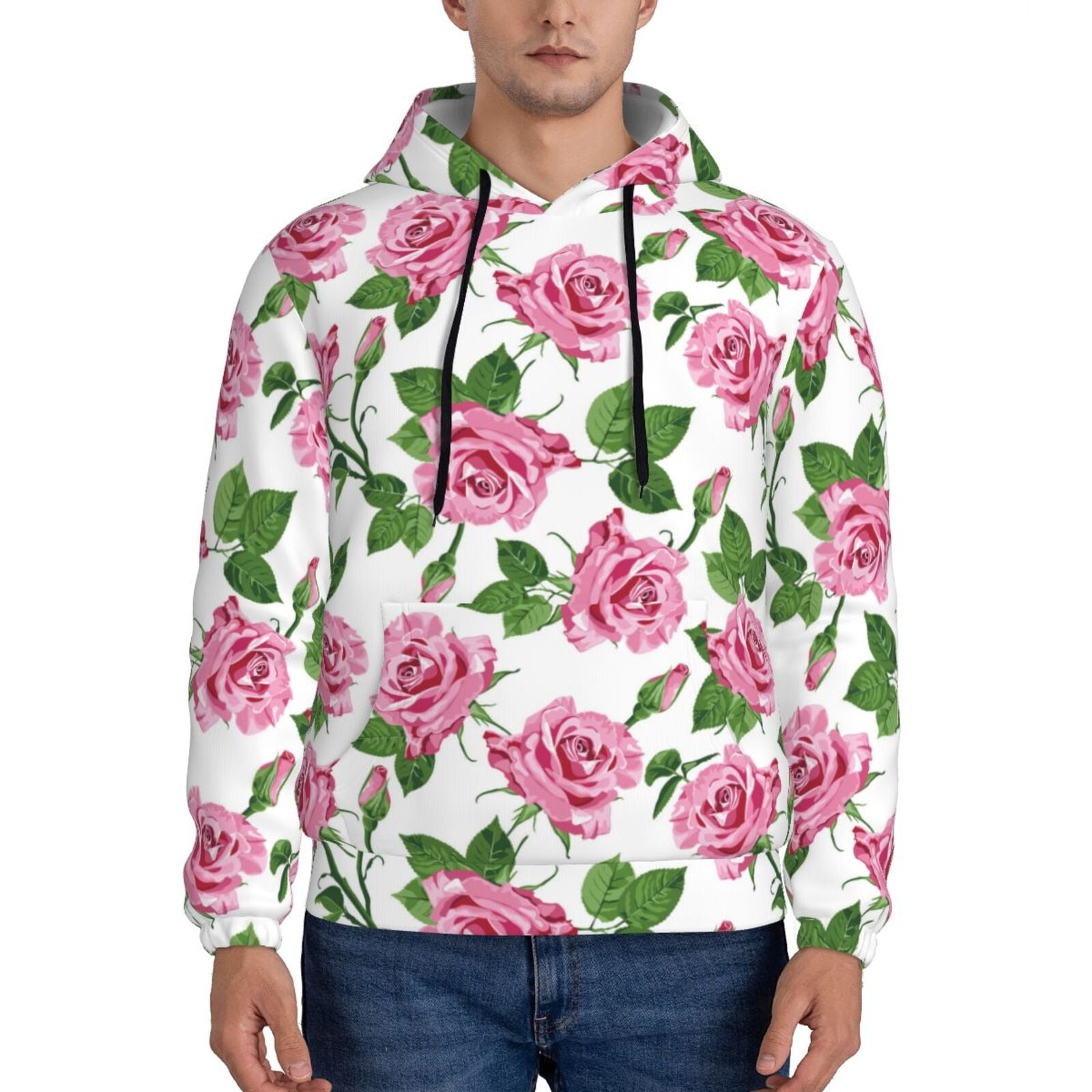 Rose flower hoodie sale