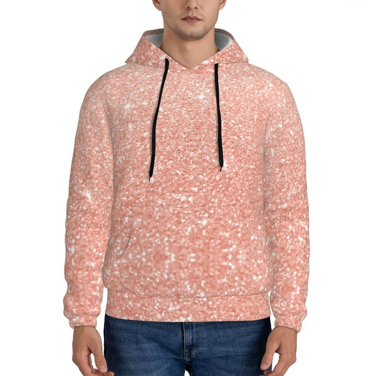 TS pink glitter hot rose hoodie M