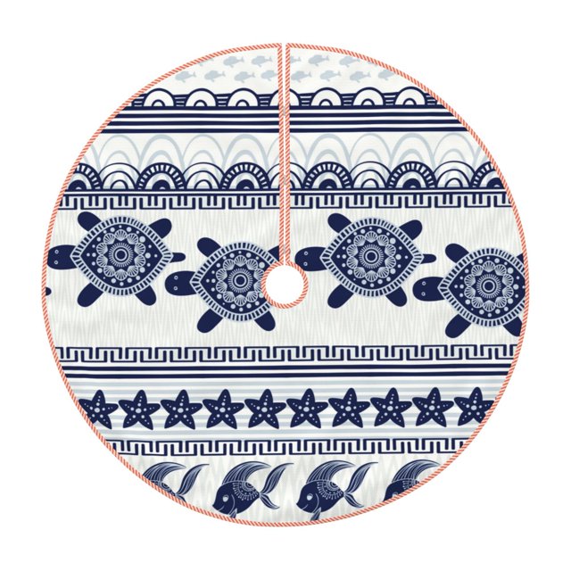Lukts Sea Underwater Turtles print color life Christmas Tree Skirt