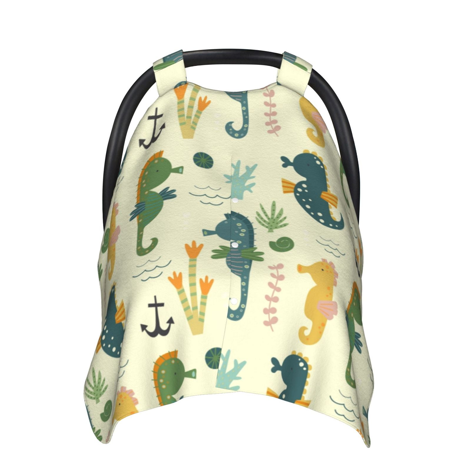 Tropical Palm Leaves Flamingos Baby Car Seat Covers Monkey Giraffe Animals Carseat Canopy Soft Infant Stroller Cover Nursing Breastfeeding Covers For Girls Boys Newborn Fit Summer Spring Autumn