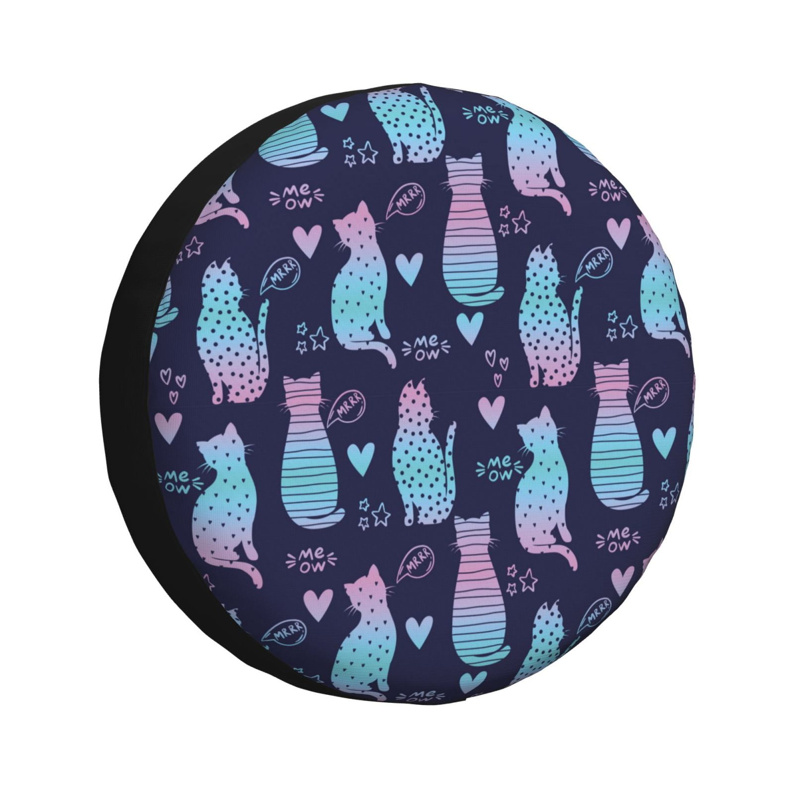 Lukts Silhouette Cats Tire Covers Waterproof, dustproof, universal fit for trailers & SUVs