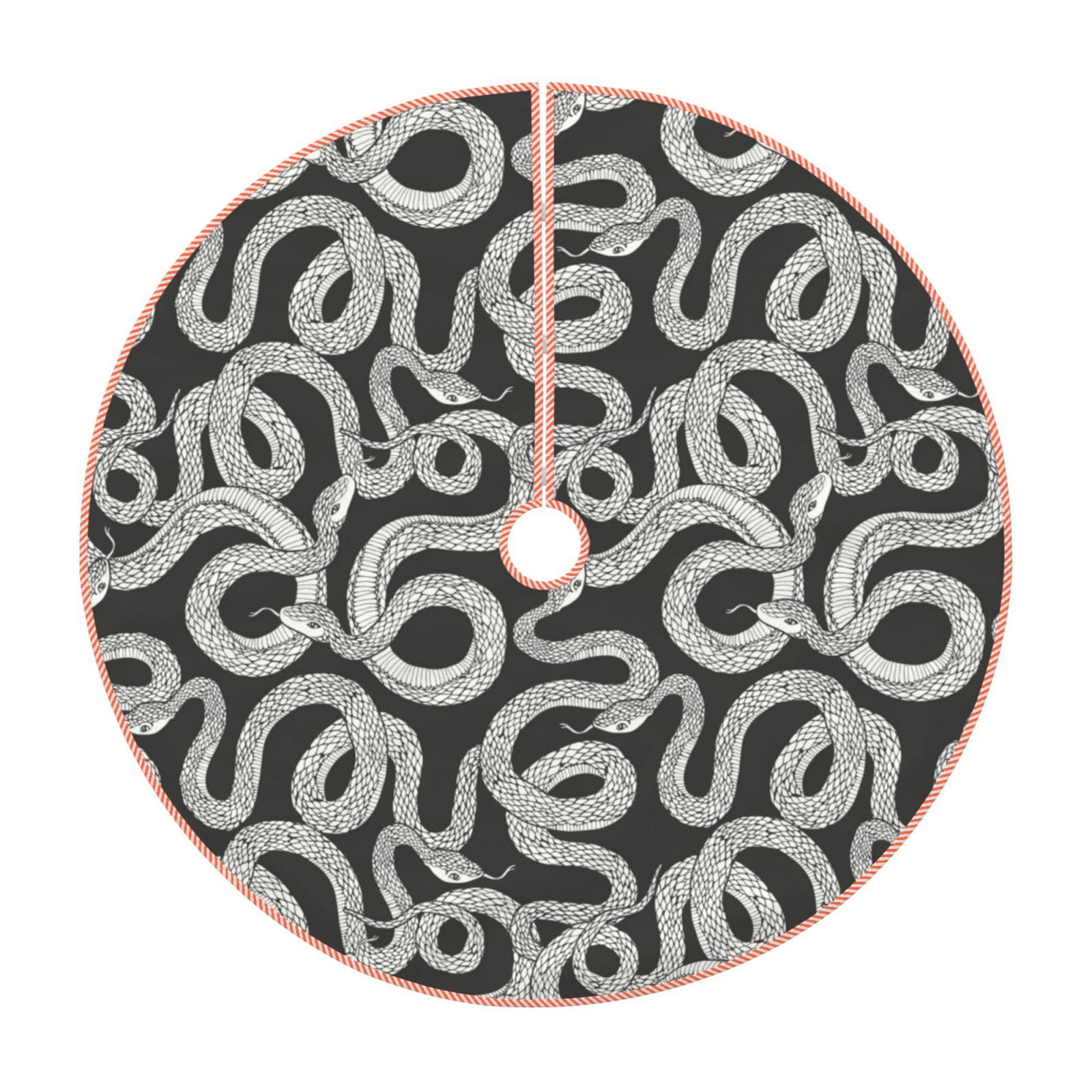 Lukts Snake print color life Christmas Tree Skirt, Winter Holiday Tree