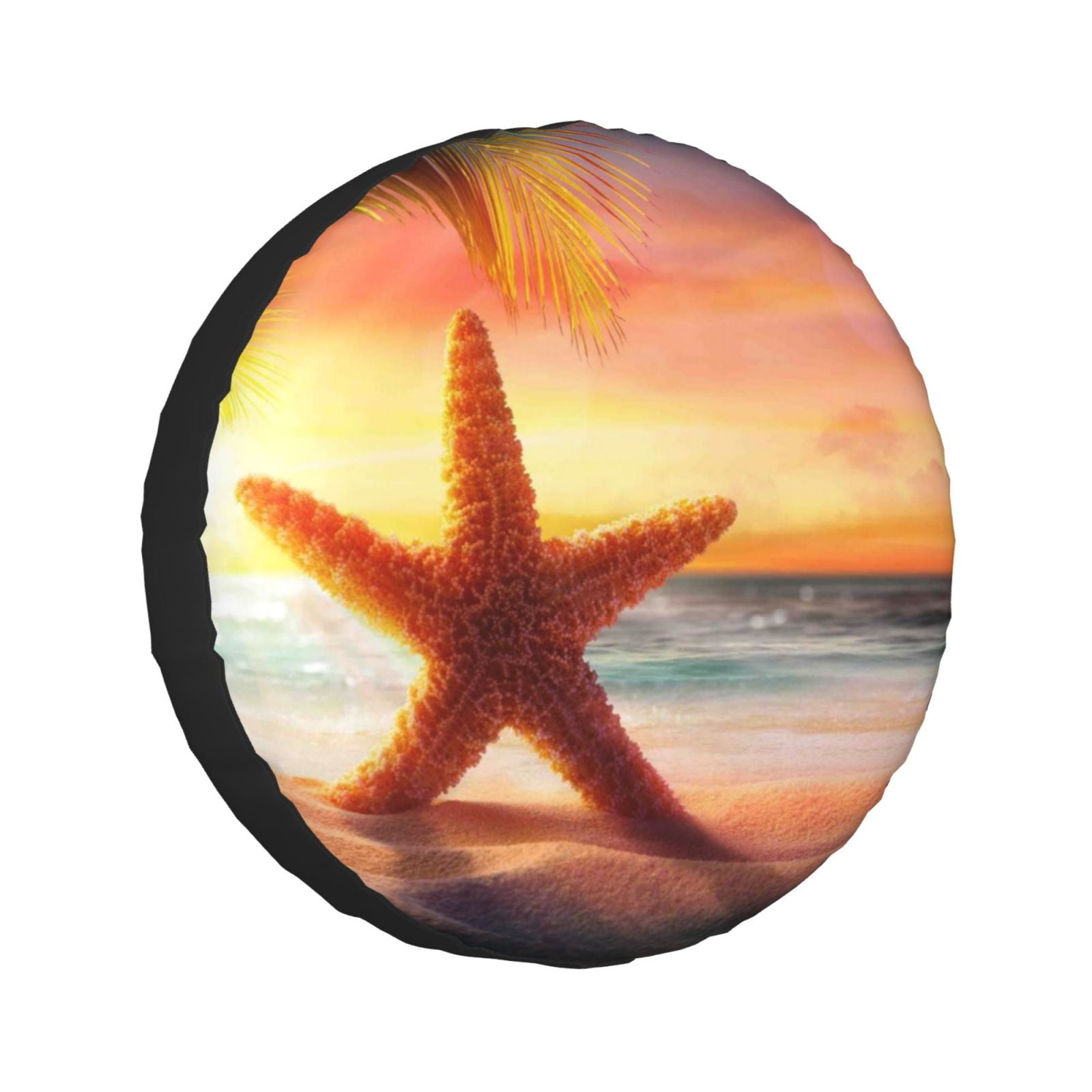 Lukts Starfish Sunset Sea Beach Tire Covers Waterproof AntiUv Sun Snow