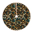 thumbnail image 1 of Lukts Teal Leopard Print Color Life Christmas Tree Skirt, Winter Holiday Tree Mat Decoration ,Can be Used as A Shawl-36", 1 of 6