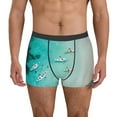 Lukts Turquoise Beach Kayaking Pattern Men's Underwear Covered