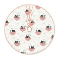Lukts Umbrella Cat print color life Christmas Tree Skirt, Winter