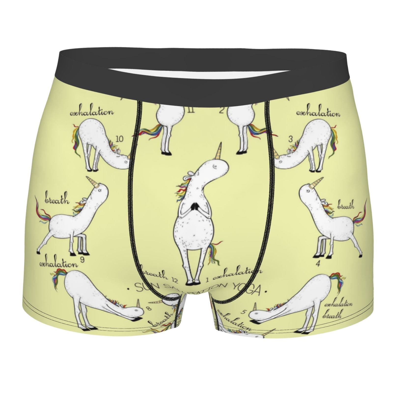Lukts Unicorn Sun Salutataion Yoga Men'S Underwear Covered Waistband ...