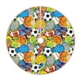 Lukts Various Balls print color life Christmas Tree Skirt, Winter