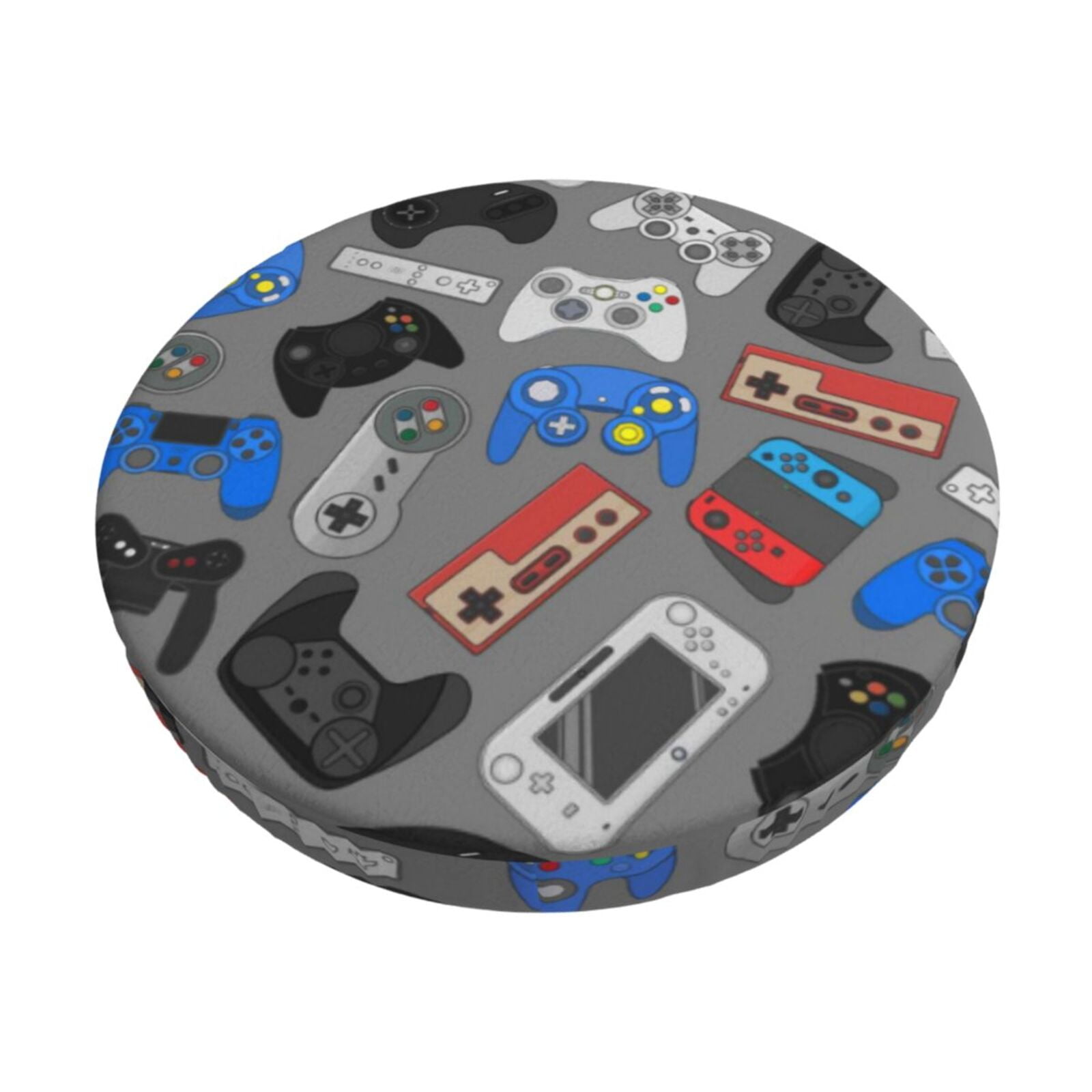 Lukts Video Game Bar Stool Covers 12"14" Round CreaseResistant