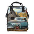 Lukts Vintage Truck Farm Scene Print Baby Diaper Bag Backpack Baby