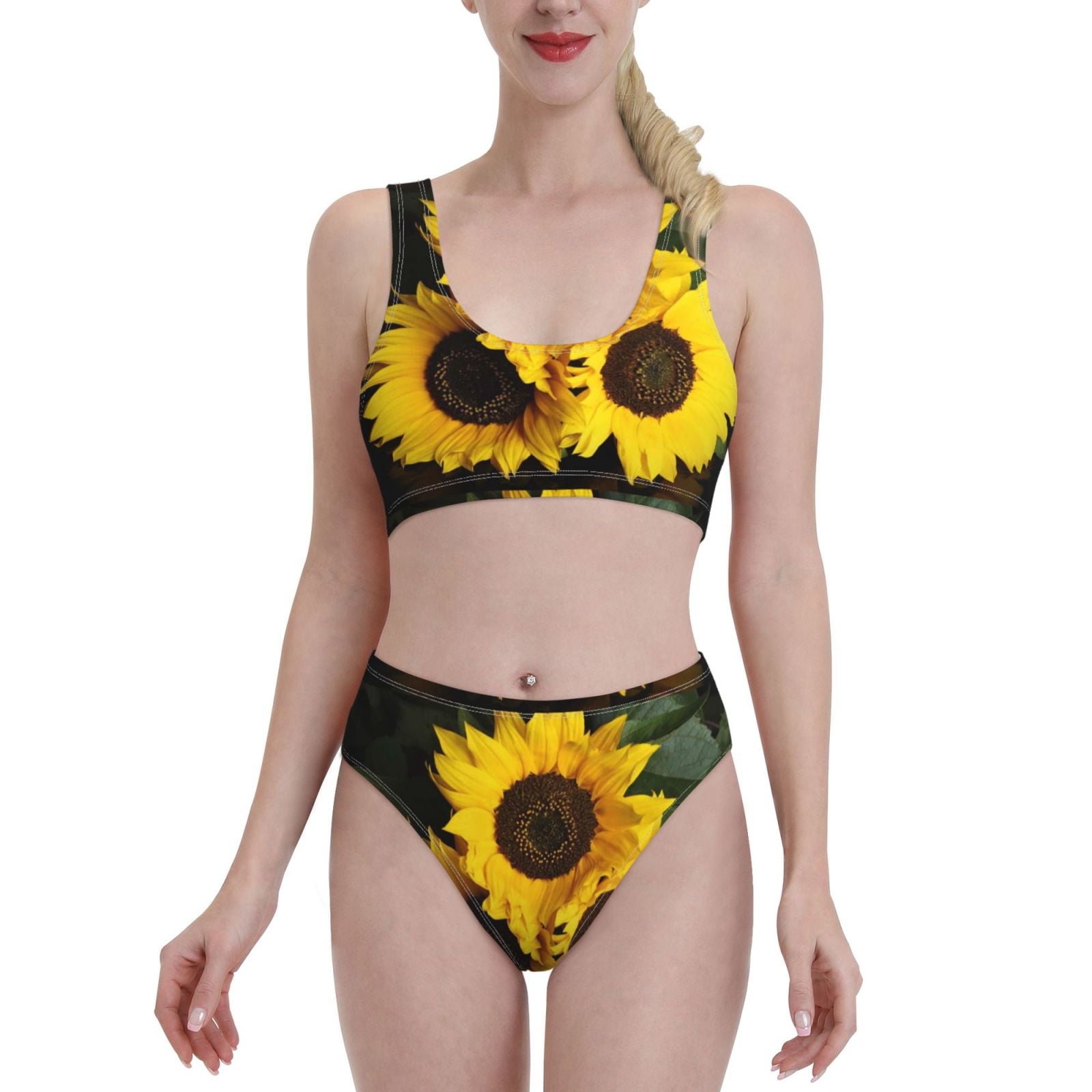 Lukts Women High Waisted Bikini Set Japanese Were Blossoming Swimsuit 2  Piece Bathing Suit Tummy Control-Xx-Large - Walmart.com