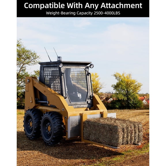 Luku 1/2'' Heavy-Duty Steel Skid Steer Attachment Plate, Universal Quick Tach Mount for Tractor Accessories