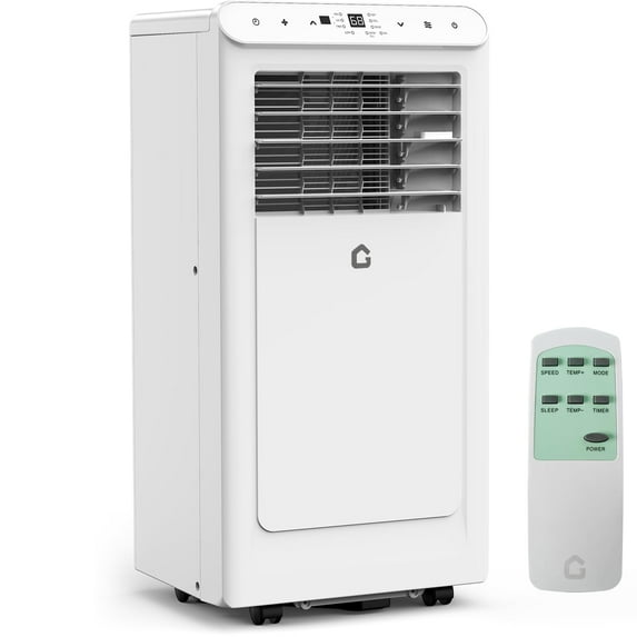 Luku 10,000 BTU 4-in-1 Portable Air Conditioner, Room AC with Dehumidifier, Fan & Sleep Mode, Cools & Heats up to 450 Sq.Ft, Auto Swing, 24H Timer, Remote, Window Kit
