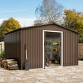 thumbnail image 1 of Luku 10' x 8' Storage Sheds, Outdoor Steel Storage Shed with Lockable Doors, Utility and Tool Storage House, Outdoor Shed for Backyard Garden Patio Lawn, 1 of 7