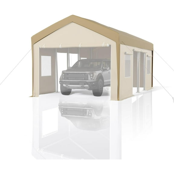 Luku 10'x20' Carport Replacement Canopy Cover - Waterproof, UV-Resistant, and Wind-Resistant