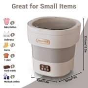 Luku 12L Mini Folding Washing Machine, Portable Collapsible Washer & Dryer for Underwear, Baby Clothes