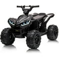 thumbnail image 1 of Luku 12V Kids Ride-On Electric ATV, 4 Wheel Dual Drive Toy Car with Music for Boys Girls Gift, Black, 1 of 7
