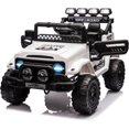 thumbnail image 1 of Luku 12V Kids Ride On Truck Car, Electric Vehicles with Remote Control, Lights, Music, 3 Speeds, White, 1 of 8