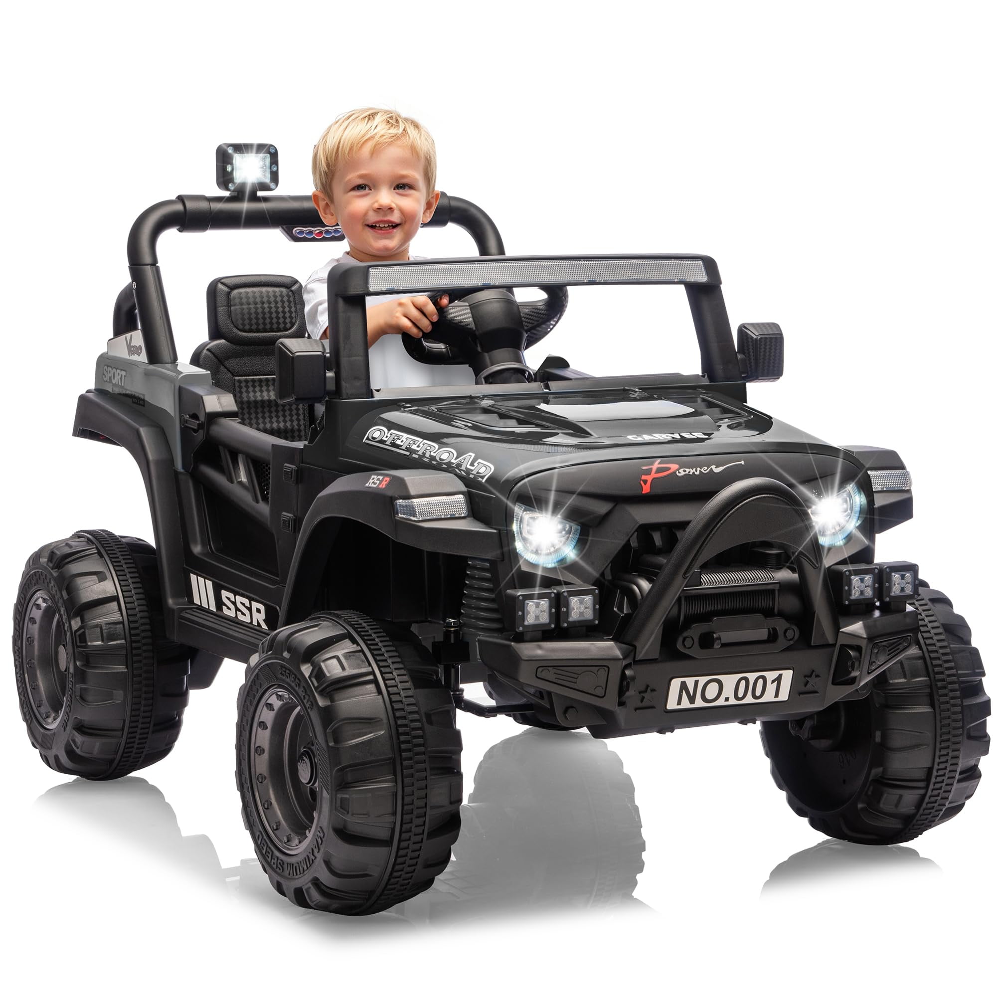 Luku 12V Ride On Car for Kids, Ride On Toy w/Parent Remote, Spring ...