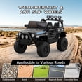 thumbnail image 1 of Luku 2-Seater Ride On Truck Car, 12V Battery Powered Electric Vehicle with Parent Remote Control, 2 Speeds, Led Lights, Mp3 Player, Safety Belt, Black, 1 of 7