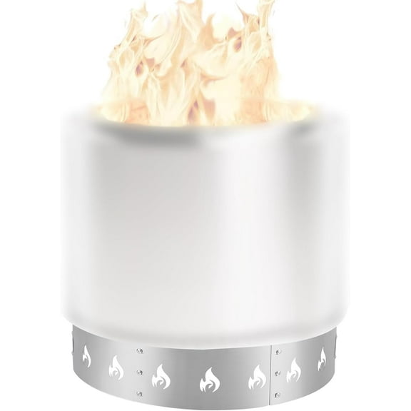 Luku 23.3" Round Fire Ring - Heavy-Duty 2.5mm Thick Steel Fire Pit Ring with High-Temperature Paint for Patio and Backyard