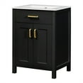 Luku 24'' Bathroom Vanity with Top Sink, Modern Bathroom Storage Cabinet with Flip Drawer & Soft ...