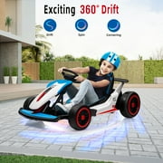 Luku 24V Kids Drift Kart - 2x200W Motors, Bluetooth, Music & Adjustable Speeds
