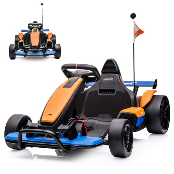 Luku 24V Licensed McLaren Drift Racing Go Kart, 400W Two Motor, Damping System for Big Kids Age 6+