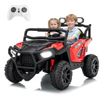 Luku 24V Ride On Toys for Big Kids, 2 Seater Electric UTV Car with Remote Control, 4-Wheeler Suspension, Soft Start, 3 Speeds, Led Lights, Bluetooth, Ride on Truck Kids 2-8 Years