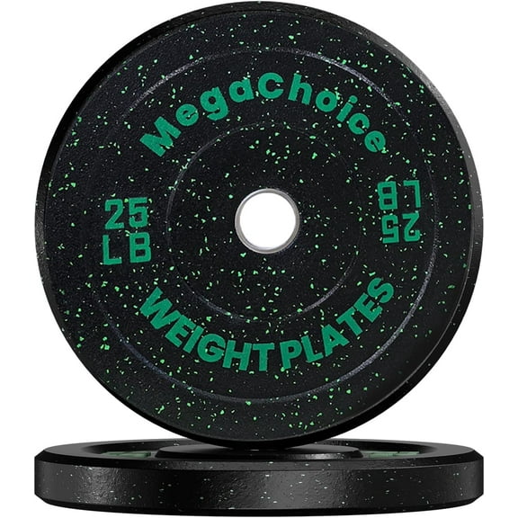 Luku 25 LB Bumper Plates, Rubber Weight Plates Strength Training Press Squats Powerlifting Home Gym