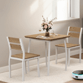 thumbnail image 1 of Luku 3 Piece Dining Table Set for 2, Small Kitchen Table & Chairs, Space-Saving Design, 1 of 9